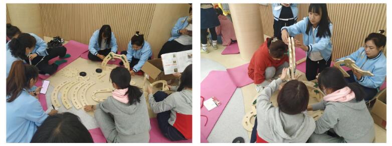 鸡西市示范幼儿园开展“安吉游戏螺母积木”体验式教研活动